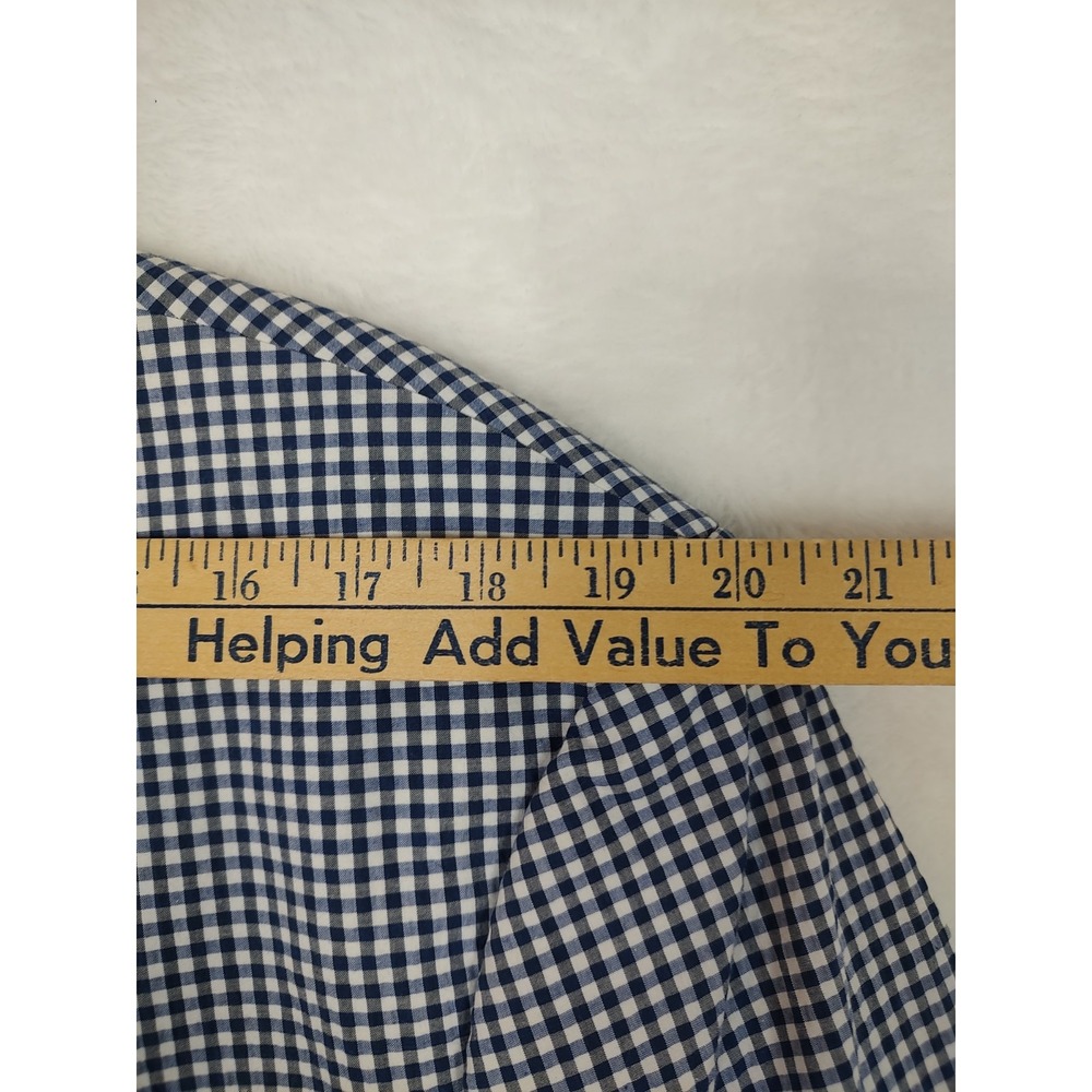 Tommy Hilfiger Sport Coat Mens 46L Gingham Plaid Two Button Blazer Blue White - Picture 5 of 10